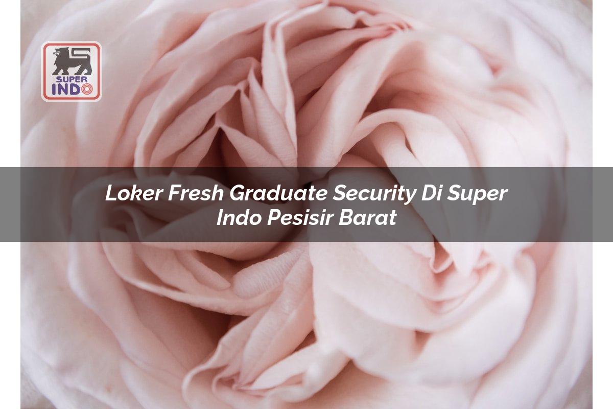 Loker Fresh Graduate Security di Super Indo Pesisir Barat